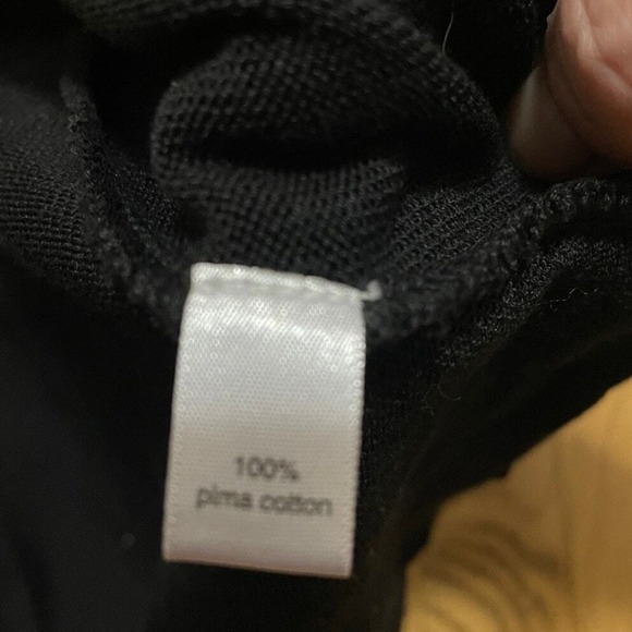 Peruvian Connection Black Pima Cotton Knit Maxi Dress Sleeveless - Picture 3 of 7